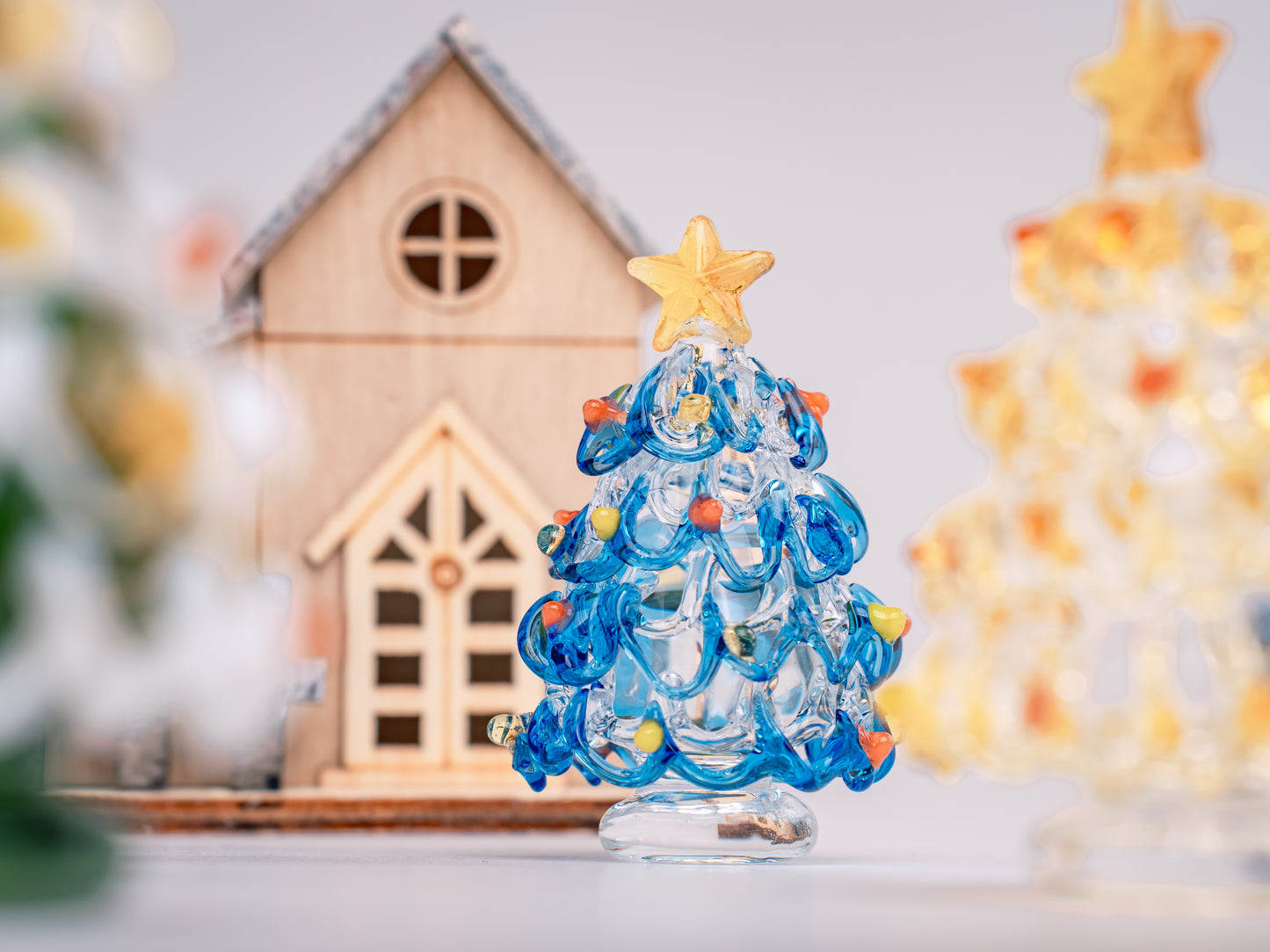 Handmade gradient glass Christmas tree