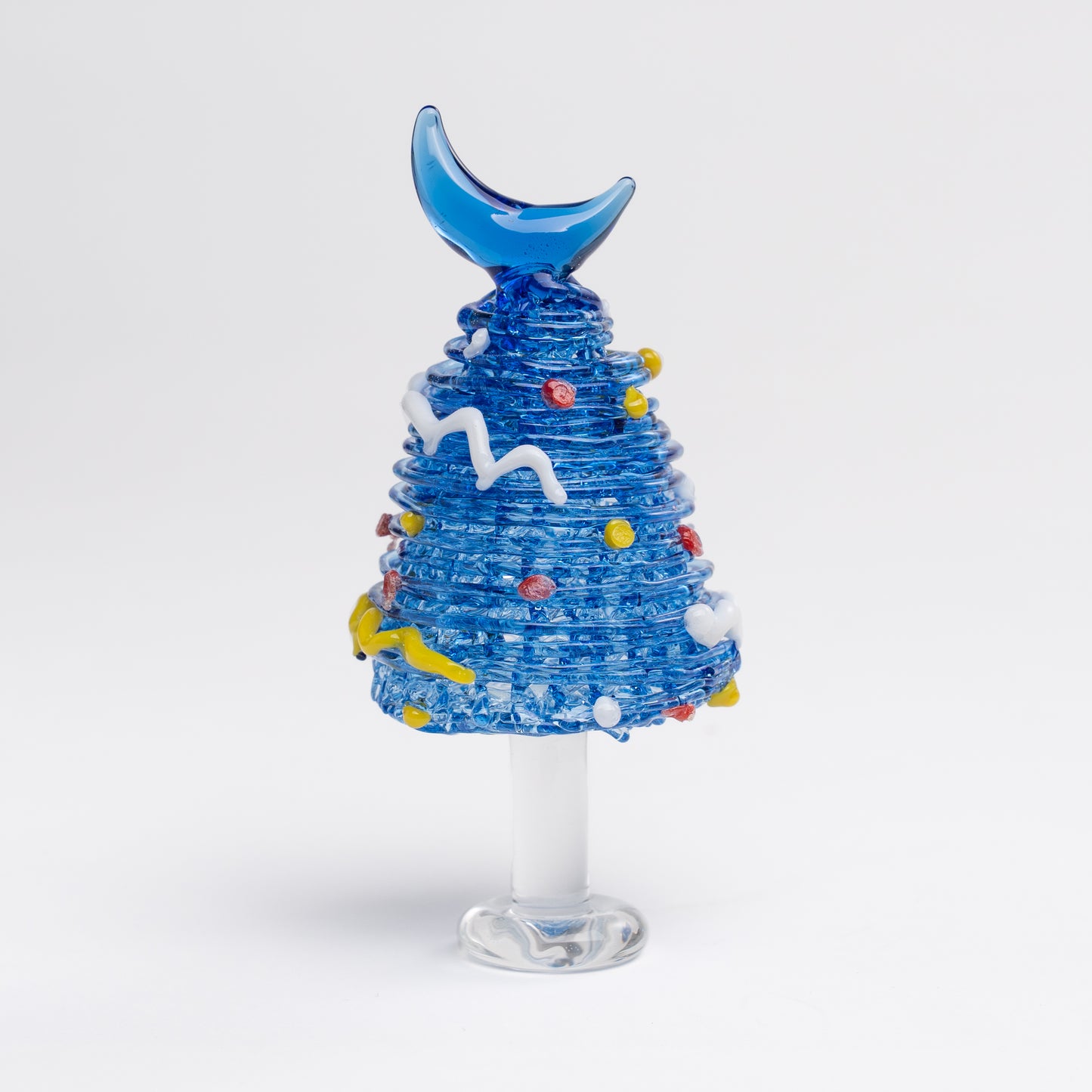 Starry Moon Handcrafted Glass Christmas Tree Decor