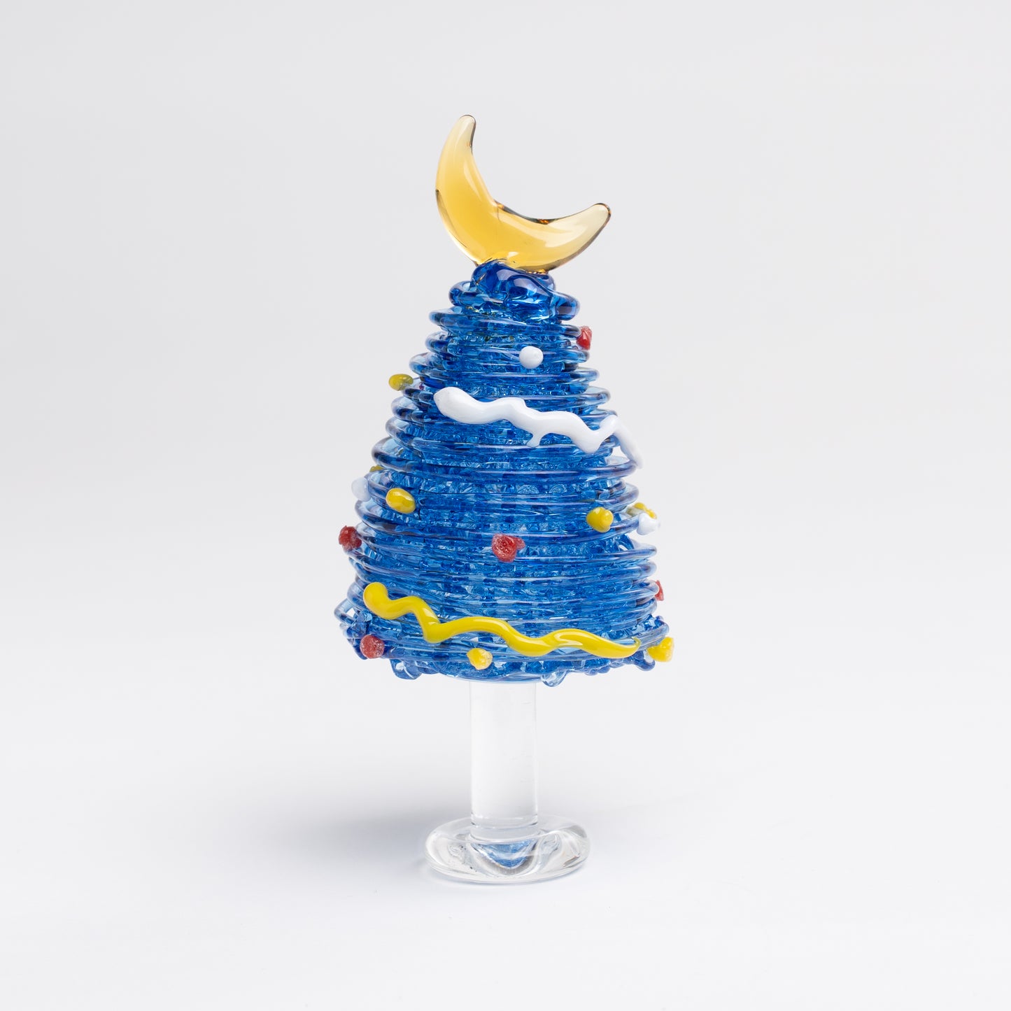 Starry Moon Handcrafted Glass Christmas Tree Decor