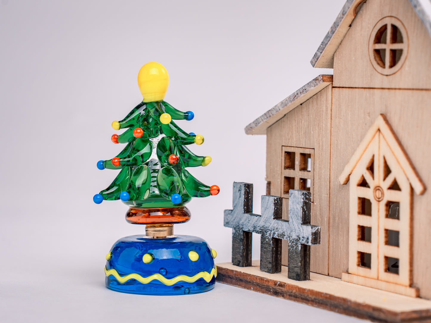 Handmade glass Christmas tree