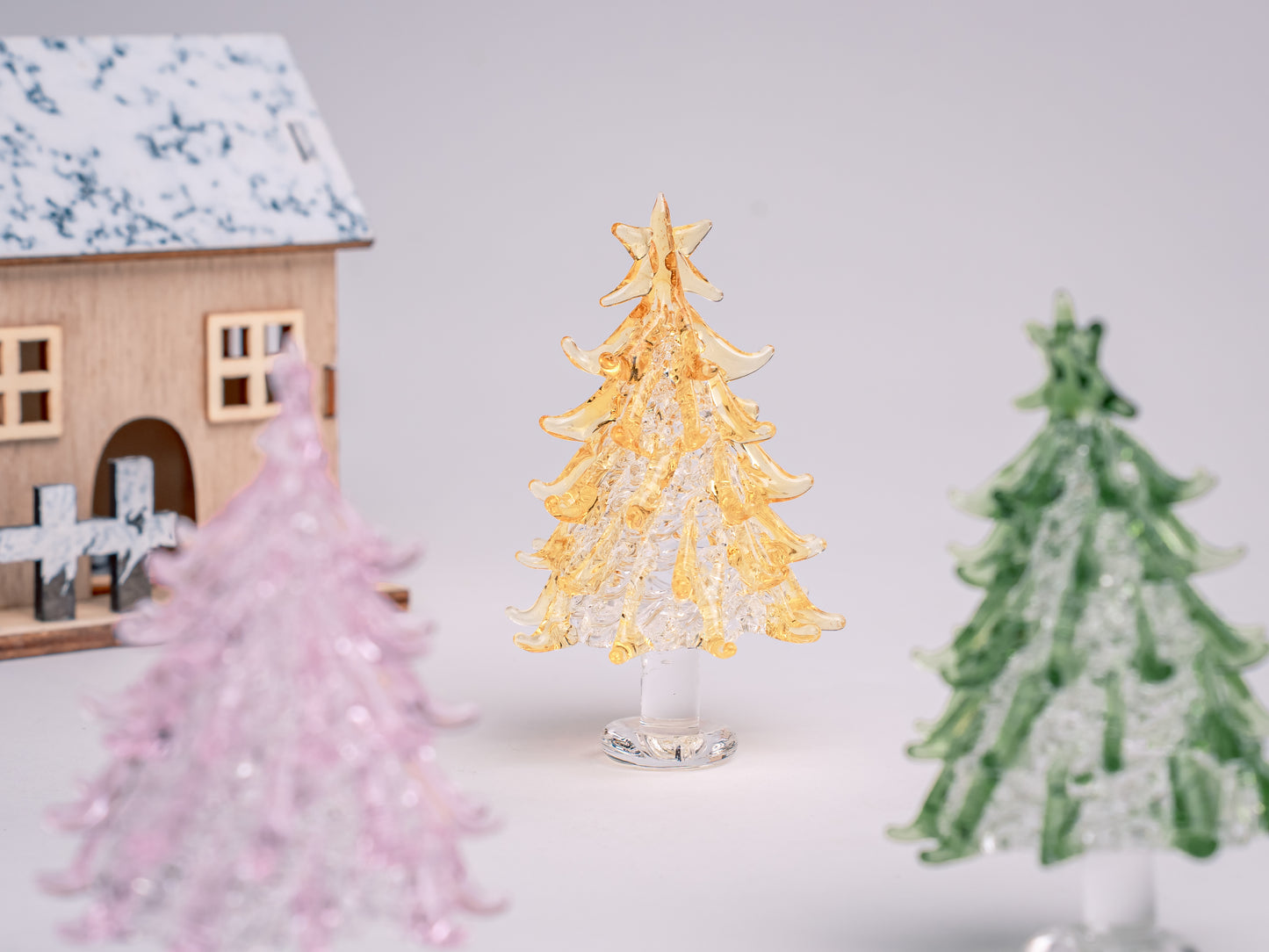 Handmade gradient glass Christmas tree